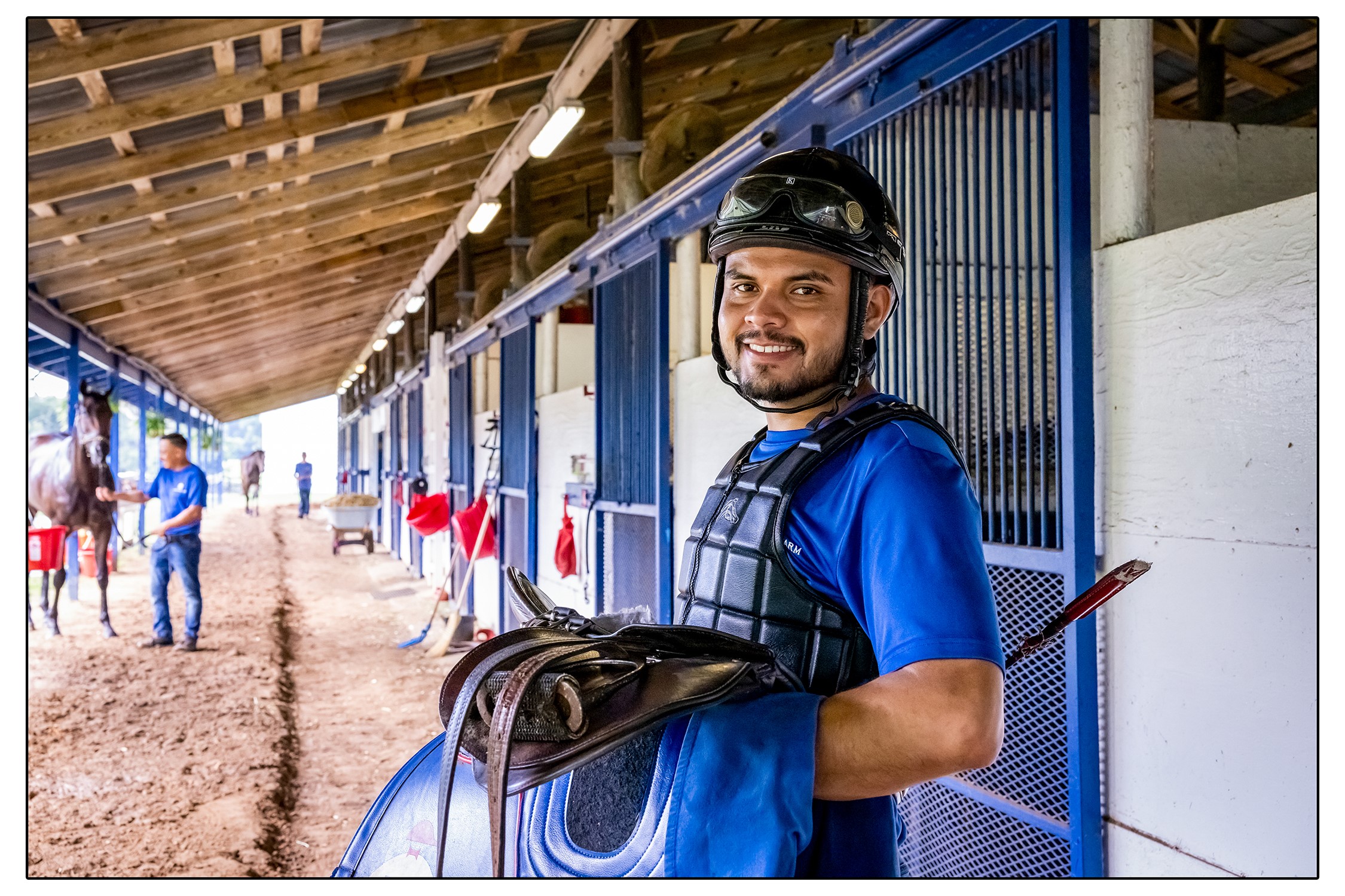 Color portrait first-place winner, Double Diamond Farm jockey